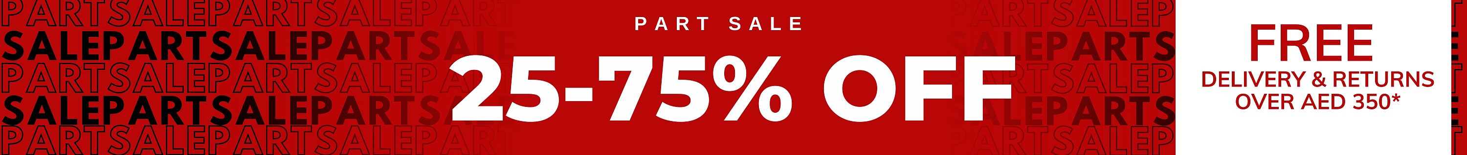 Sale banner - 25-75% off