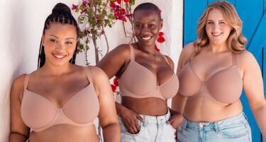Woman wearing colourful Curvy Kate lingerie designed for the fuller bust